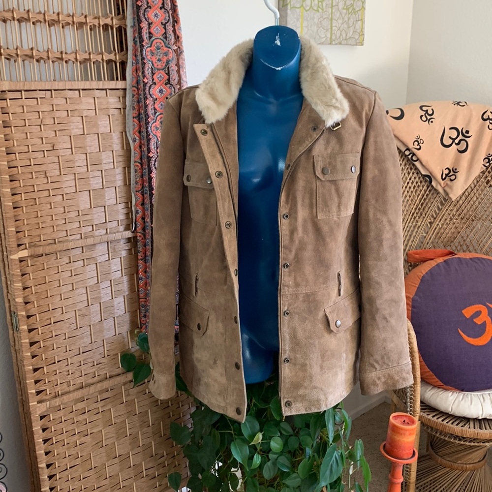 Boho leather jacket